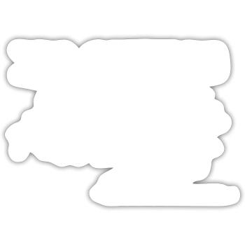 Ski de fond Ski de fond - Sticker taille S (10 x 10 cm) - blanc mat - Devant