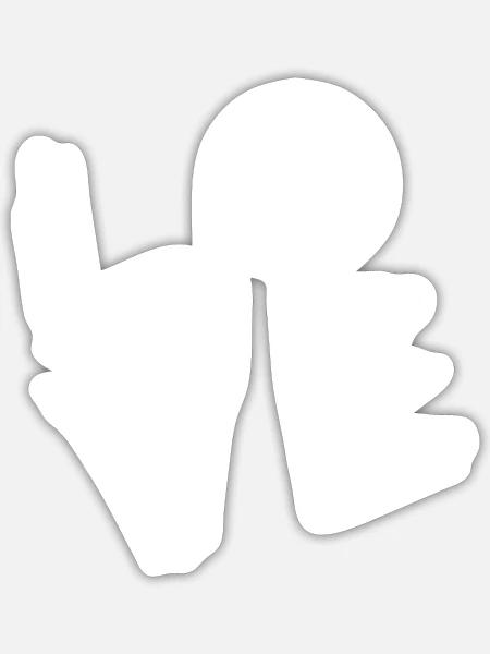 Floorball - Sticker Größe S (10 x 10 cm) - Mattweiß