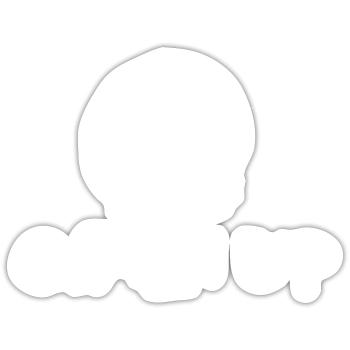 Bouldering Climbing - Sticker size S (10 x 10 cm) - white matte - Front