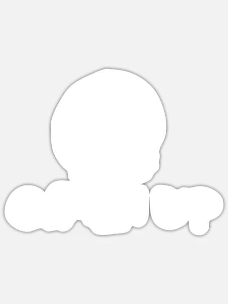 Bouldern Escalade - Sticker taille S (10 x 10 cm) - blanc mat