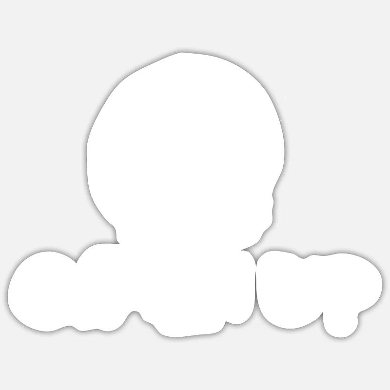 Bouldern Escalade - Sticker taille S (10 x 10 cm) - blanc mat