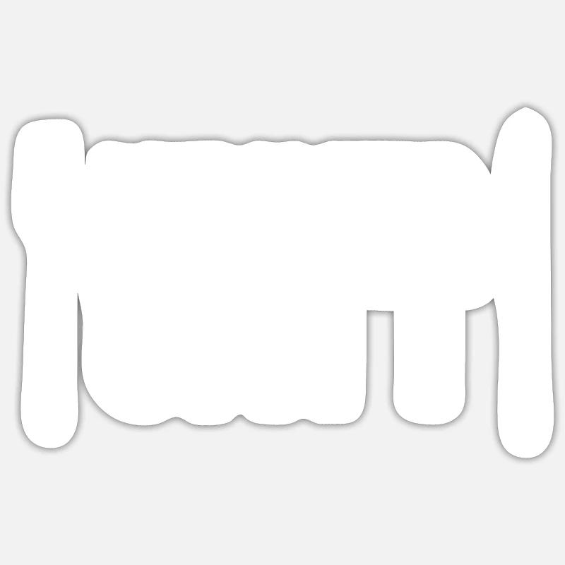 Nimmersatt - Sticker Größe S (10 x 10 cm) - Mattweiß