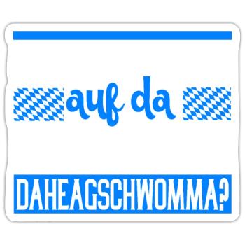 Brennsuppm Bayern Bayrisch cadeau drôle - Sticker taille S (10 x 10 cm) - blanc mat - Devant