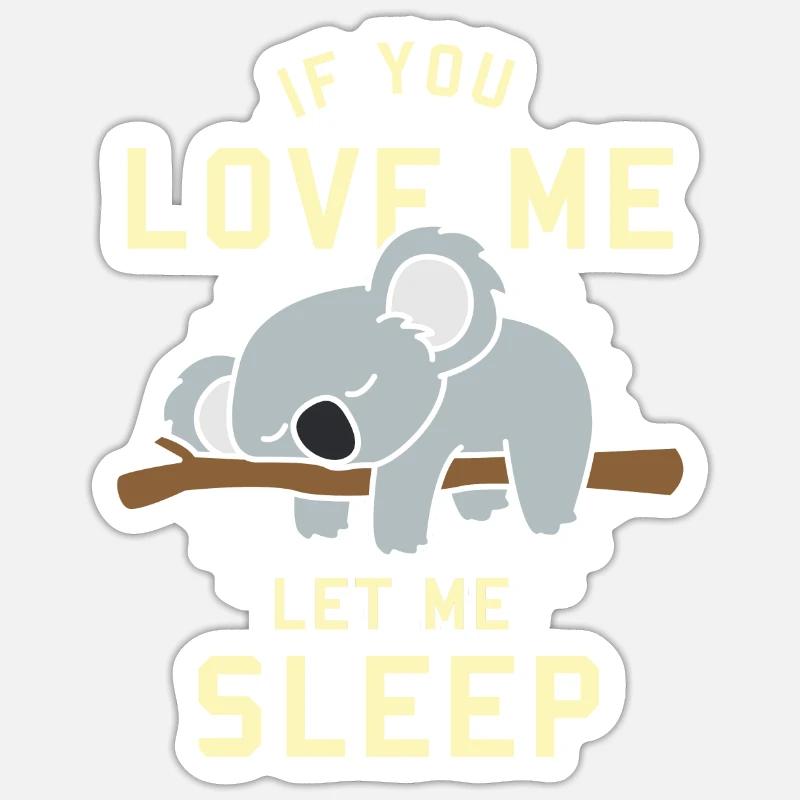 Koala sleeping Sticker size S (10 x 10 cm)