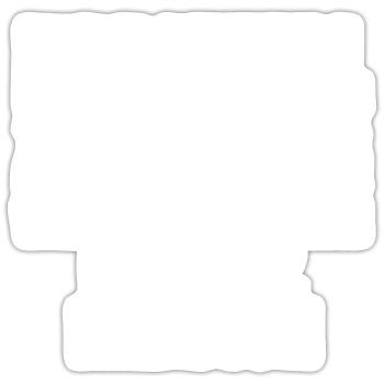 Carnival Carnival Officer des douanes - Sticker taille S (10 x 10 cm) - blanc mat - Devant