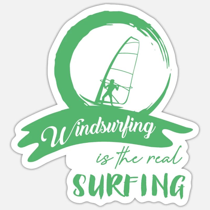 Planches à voile - Sticker taille S (10 x 10 cm) - blanc mat
