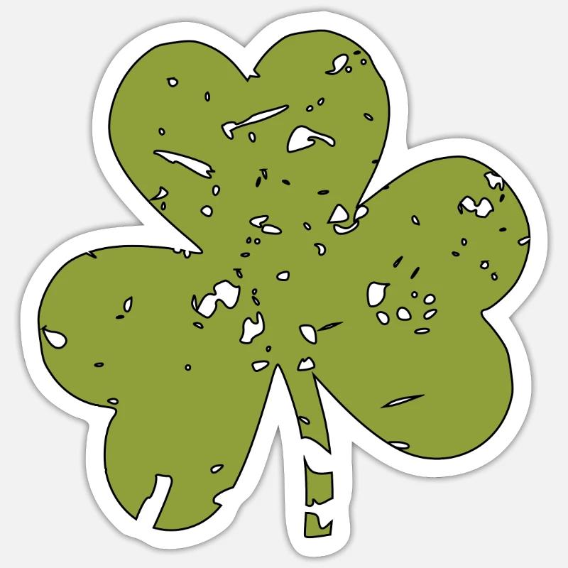 FOUR-LEAF CLOVER - Sticker size S (10 x 10 cm) - white matte