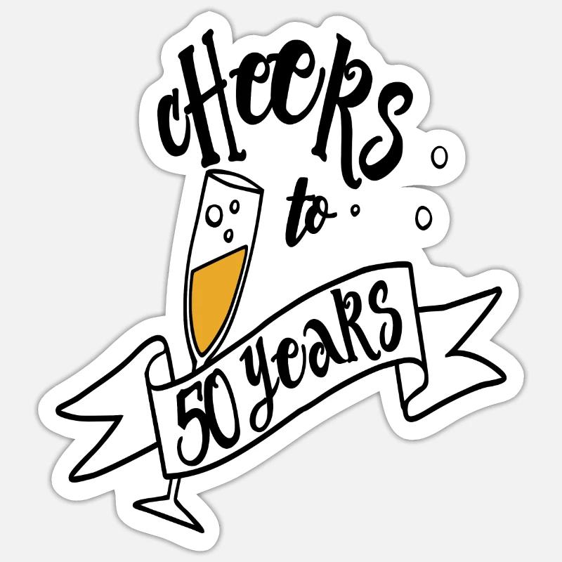 CHEEKS À 50 ANS Sticker taille S (10 x 10 cm)