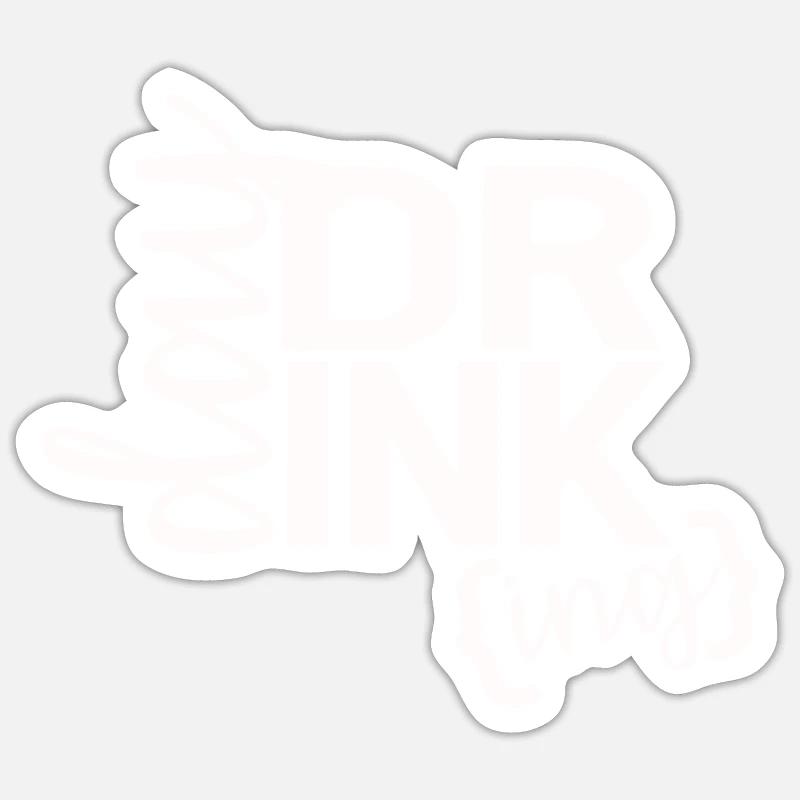 DRINKING Sticker size S (10 x 10 cm)