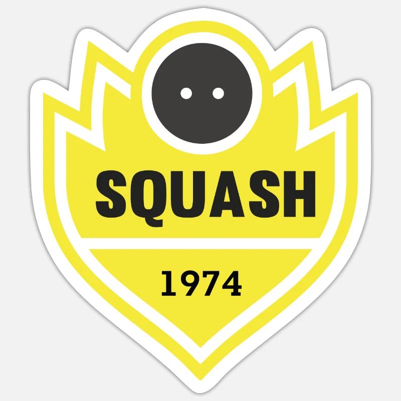 SQUASH - Sticker taille S (10 x 10 cm) - blanc mat