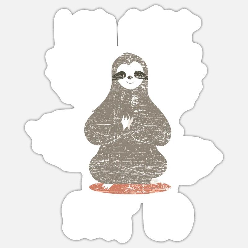 sloth - Sticker size S (10 x 10 cm) - white matte