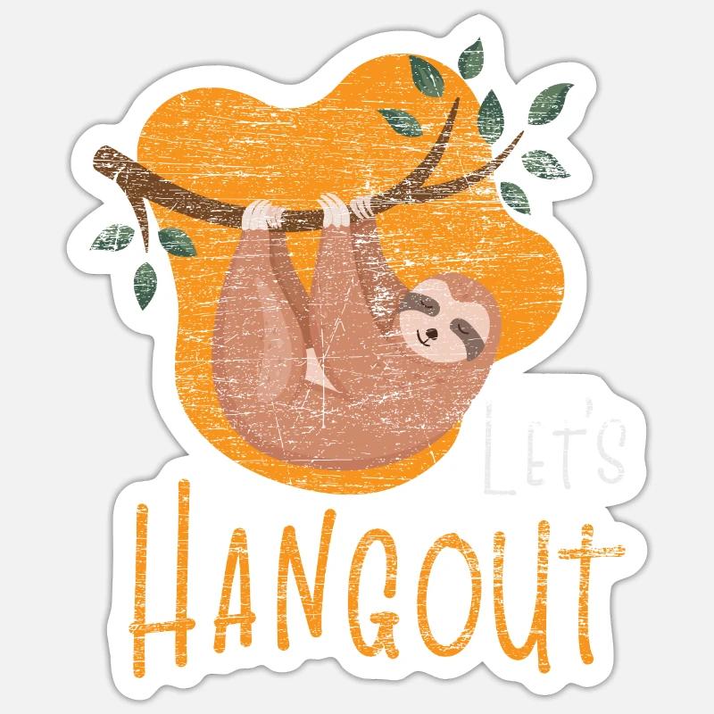 Sloth hurry - Sticker size S (10 x 10 cm) - white matte