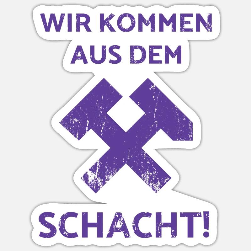 de la hampe - Sticker taille S (10 x 10 cm) - blanc mat