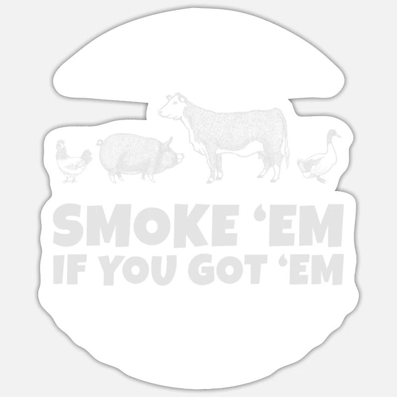 BBQ Fleisch Fleischesser Sticker Größe S (10 x 10 cm)