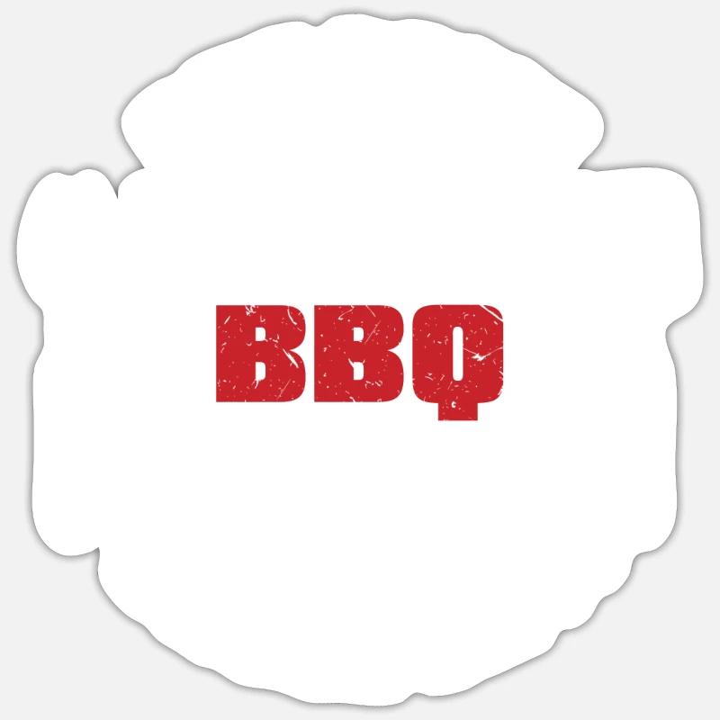 Bbq sauce - Sticker size S (10 x 10 cm) - white matte