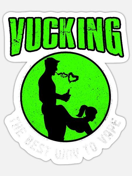 Vape - Sticker Größe S (10 x 10 cm) - Mattweiß