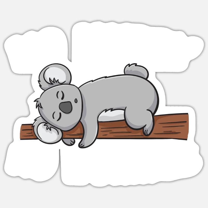 Relax Koala Bear Chill Relax Cadeau - Sticker taille S (10 x 10 cm) - blanc mat