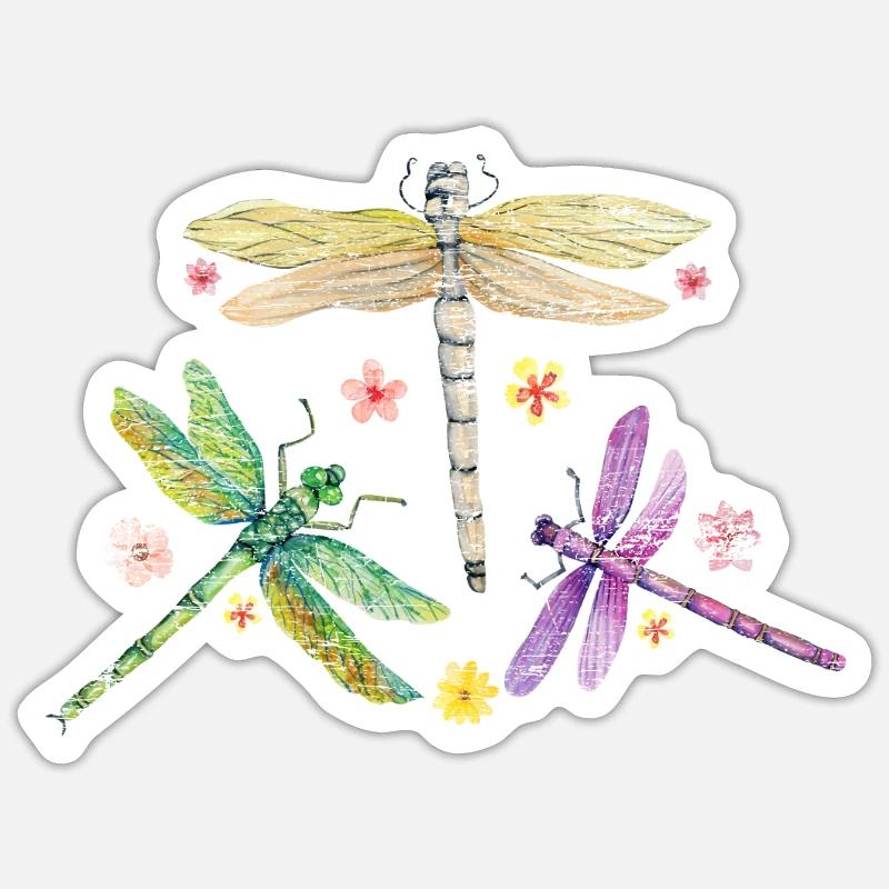 Libelle Räuber Sticker Größe S (10 x 10 cm)