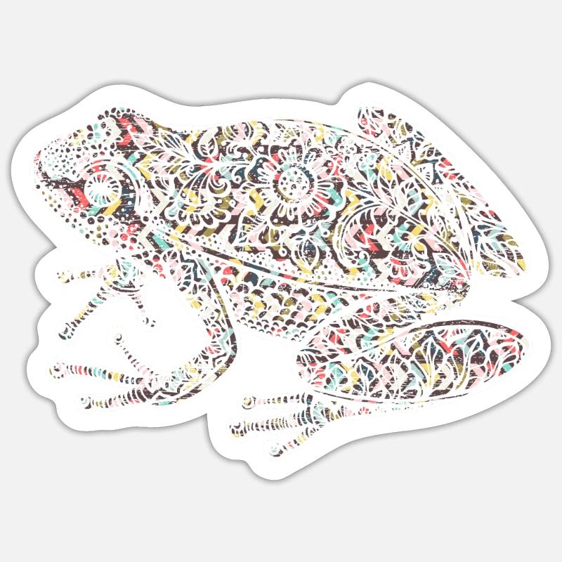 Frog pond - Sticker size S (10 x 10 cm) - white matte