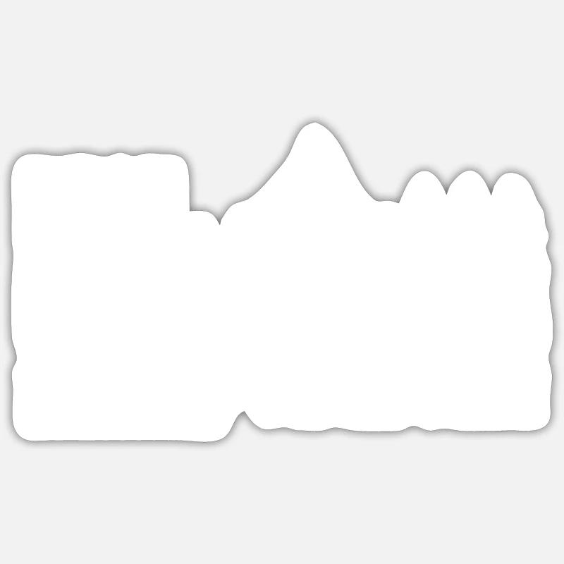 Bushcraft - Sticker Größe S (10 x 10 cm) - Mattweiß