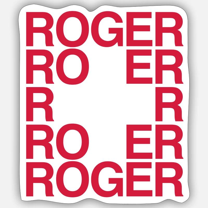 ROGER - Sticker taille S (10 x 10 cm) - blanc mat