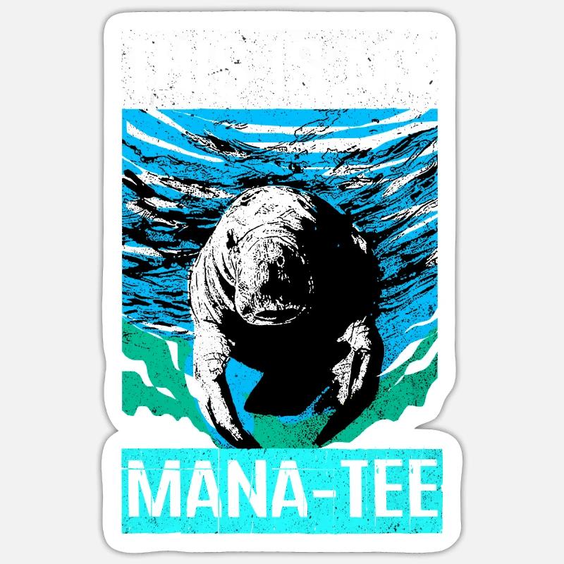 Vaches de mer - Sticker taille S (10 x 10 cm) - blanc mat