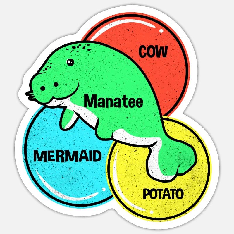 Manatee Sticker size S (10 x 10 cm)