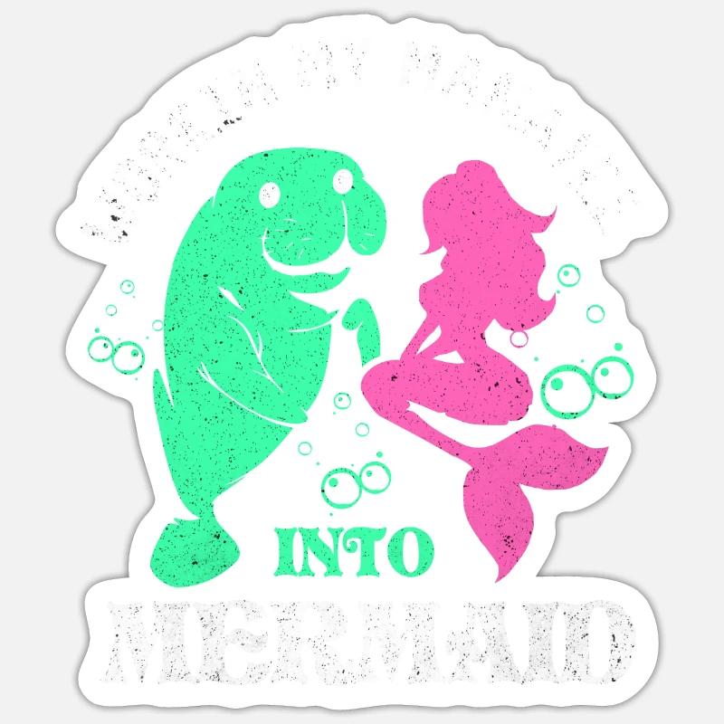 Manatee - Sticker size S (10 x 10 cm) - white matte