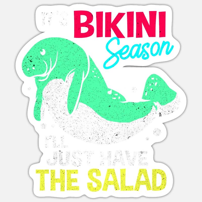 Vaches de mer - Sticker taille S (10 x 10 cm) - blanc mat
