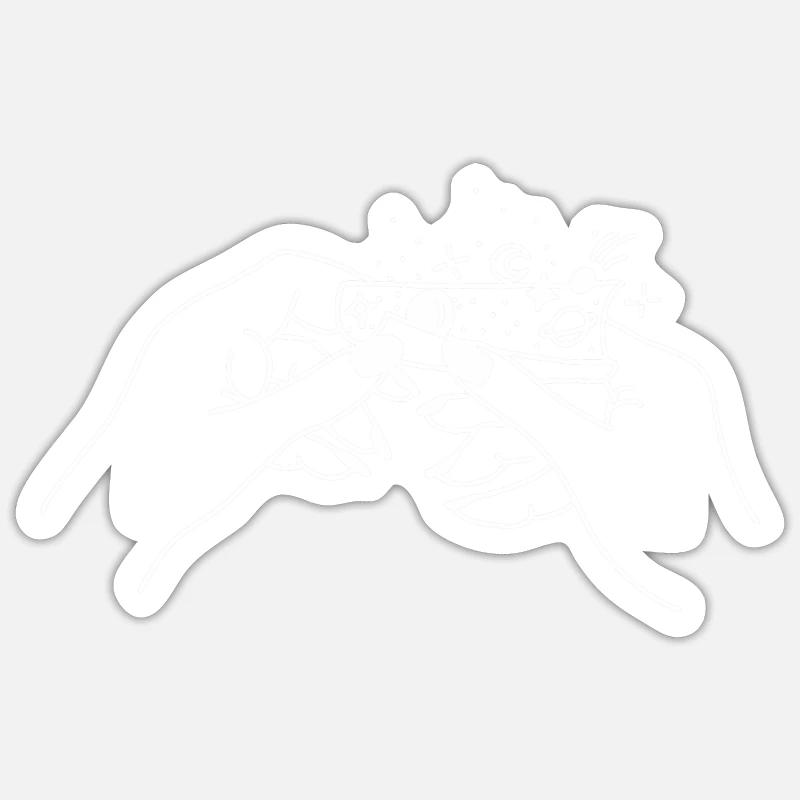 Joint de marijuana Blunt - Sticker taille S (10 x 10 cm) - blanc mat