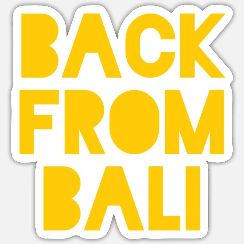 Bali Geschenk - Sticker Größe S (10 x 10 cm) - Mattweiß