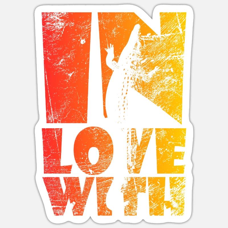 Echsen Liebe Sticker Größe S (10 x 10 cm)