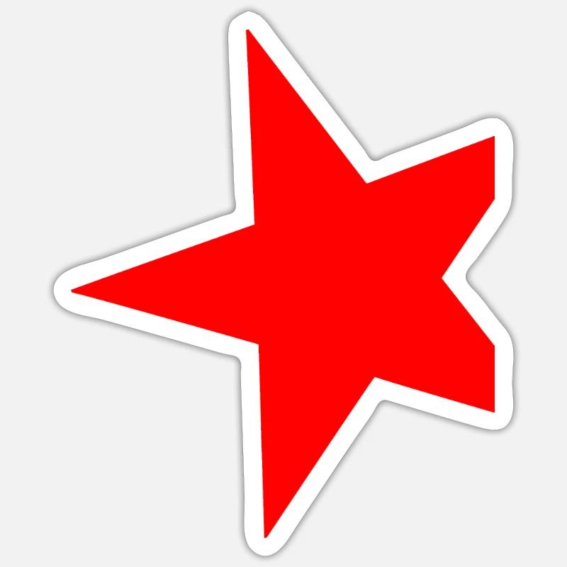 red star turned on the edge - socialism soviet Sticker size S (10 x 10 cm)