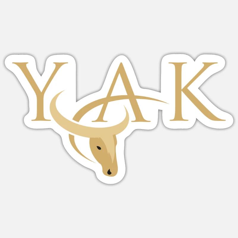 Yak - Sticker Größe S (10 x 10 cm) - Mattweiß