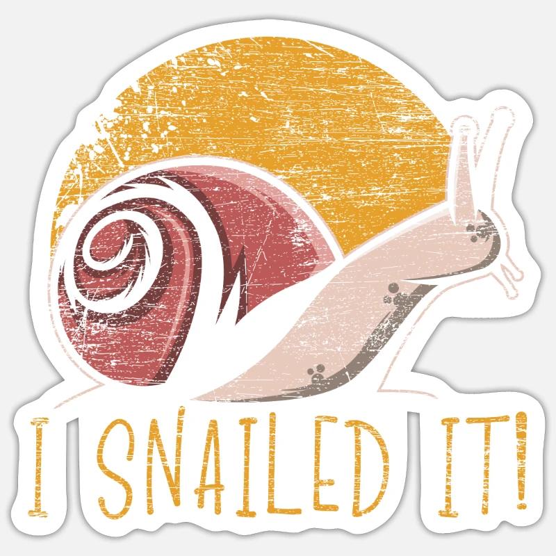 Escargot - Sticker taille S (10 x 10 cm) - blanc mat