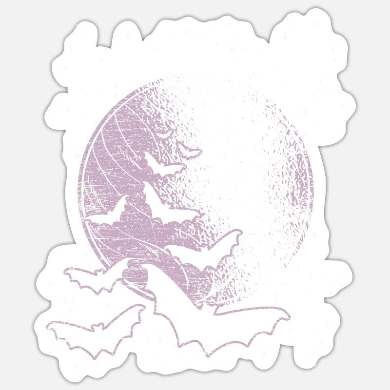 Nuit de la chauve-souris - Sticker taille S (10 x 10 cm) - blanc mat
