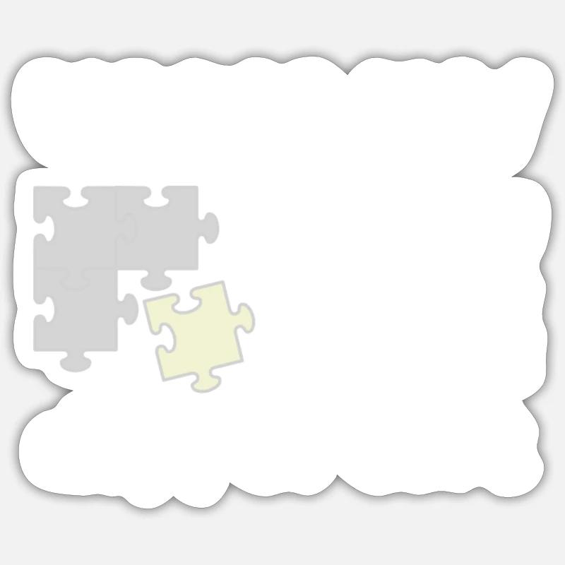 Cadeau de chemise d'Anders Syndrome d'Asperger d'Asperger - Sticker taille S (10 x 10 cm) - blanc mat