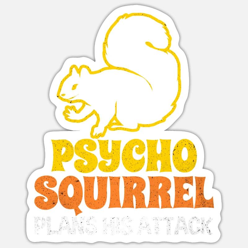 Écureuils - Sticker taille S (10 x 10 cm) - blanc mat