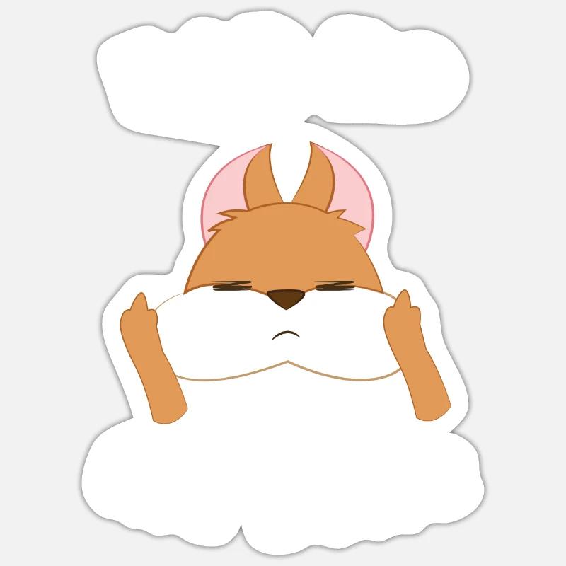 Eichhörnchen - Bad Ass - Eichkätzchen - Geschenk Sticker Größe S (10 x 10 cm)