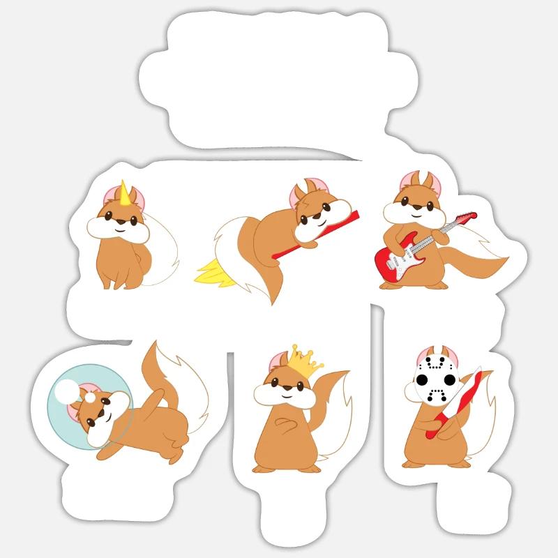 Eichhörnchen - Be different - Eichkätzchen - Sticker Größe S (10 x 10 cm) - Mattweiß