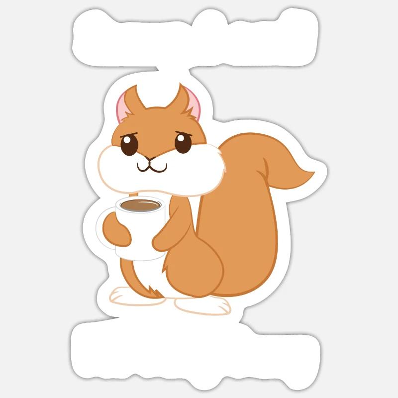 Eichhörnchen - Eichhörnchenfan - Eichkätzchen Sticker Größe S (10 x 10 cm)