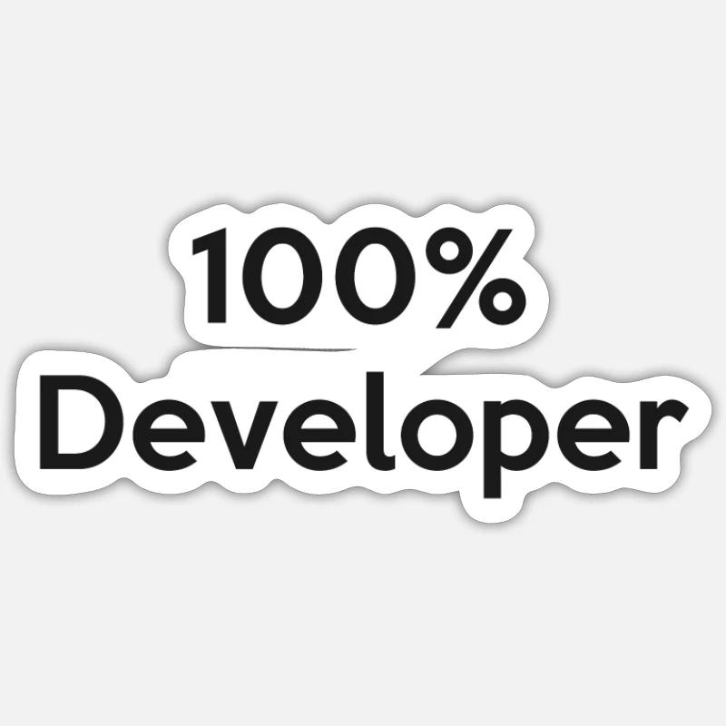 100% Developer Sticker Größe S (10 x 10 cm)