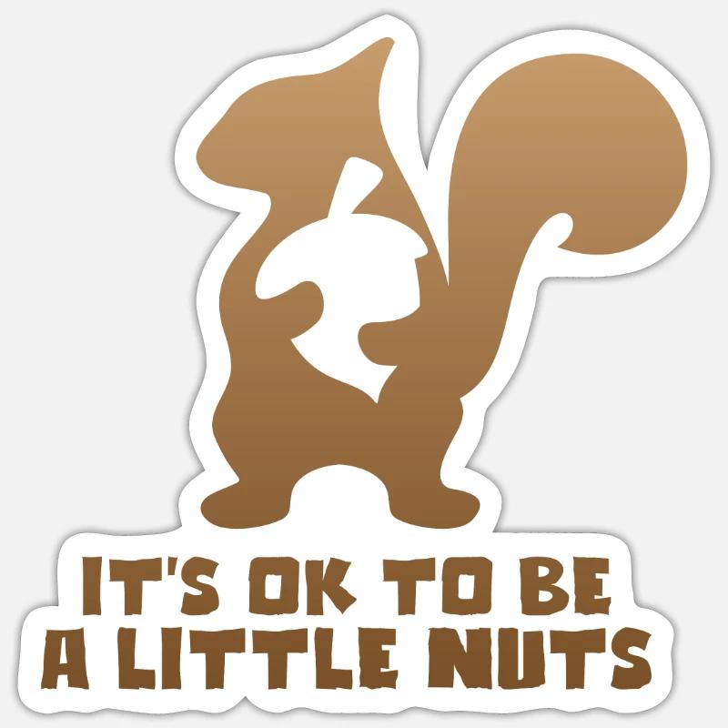 Eichhörnchen - Sticker Größe S (10 x 10 cm) - Mattweiß