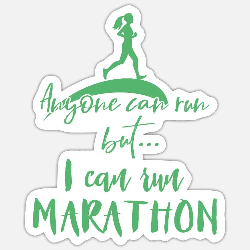 Marathon runner Sticker size S (10 x 10 cm)