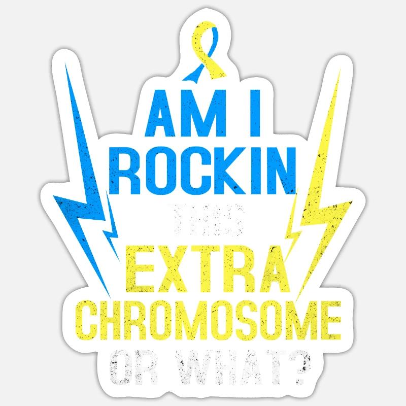 Syndrome de Down - Sticker taille S (10 x 10 cm) - blanc mat