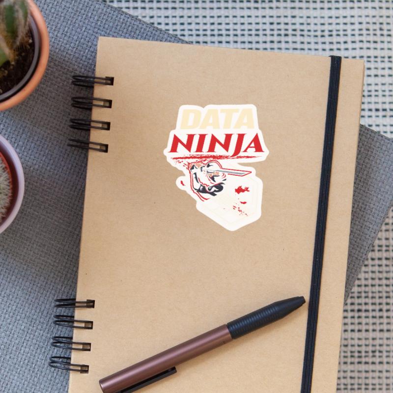 Data Ninja computer programming coder Sticker taille S (10 x 10 cm)