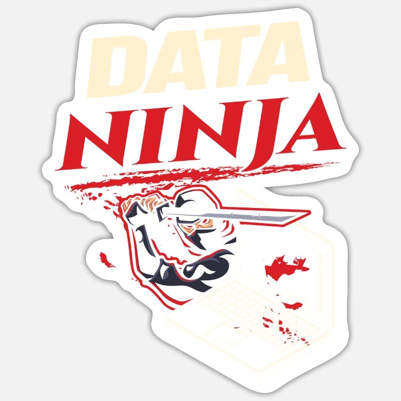 Data Ninja computer programming coder Sticker size S (10 x 10 cm)