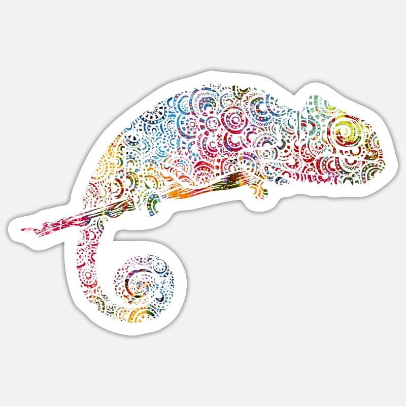 Couleurs caméléon - Sticker taille S (10 x 10 cm) - blanc mat
