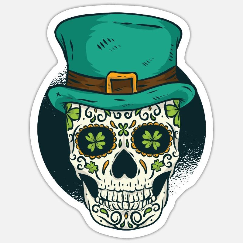 St Patrick day - Sticker Größe S (10 x 10 cm) - Mattweiß