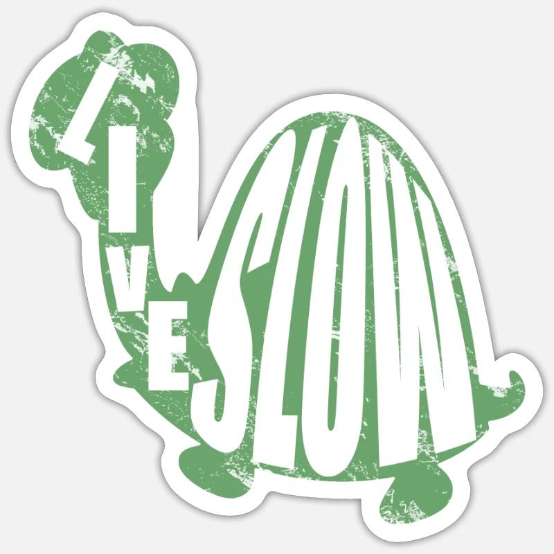 Turtle - Sticker size S (10 x 10 cm) - white matte